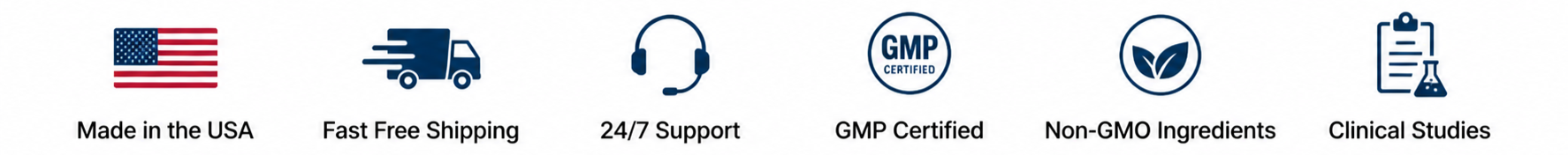 Set of icons with text labels on a white background